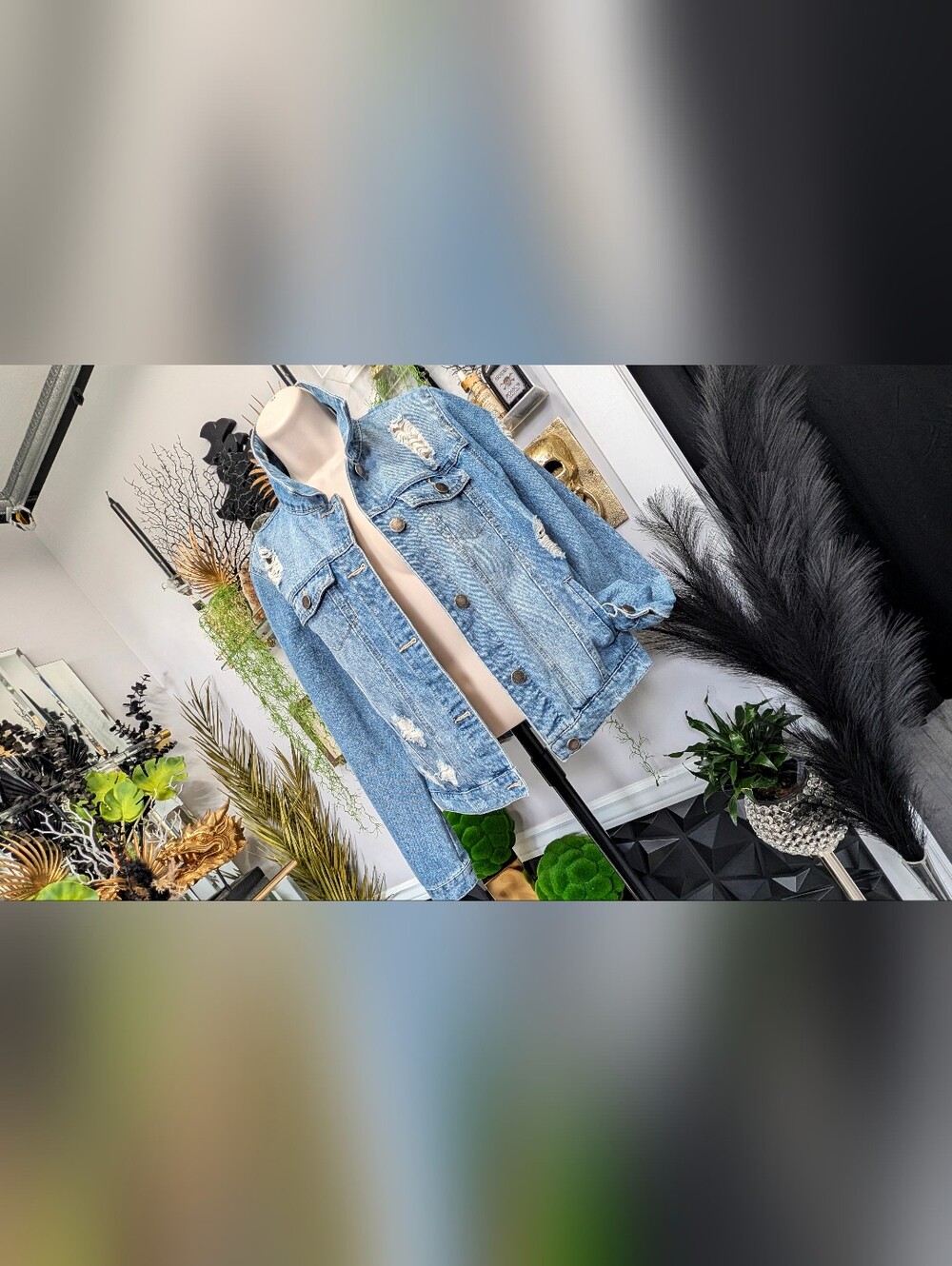 CiSono Frayed Wash Denim Jacket MD